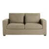Ausziehbares 3-Sitzer-Sofa aus Baumwolle, taupe, Matratze 6 cm